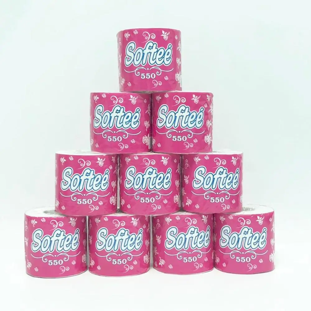 Настраиваемая индивидуальная обернутая бумагой Ультрамягкая туалетная бумага из целлюлозы Vood