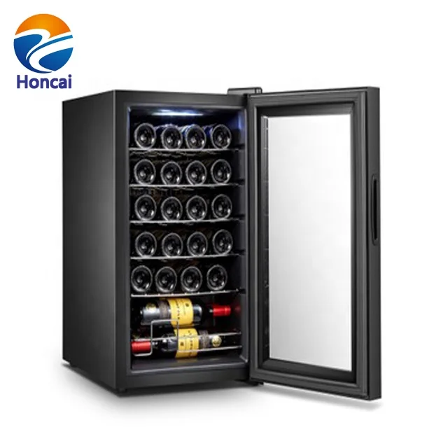 
70L 28bottles new design glass door humidity control refrigerators for wine 
