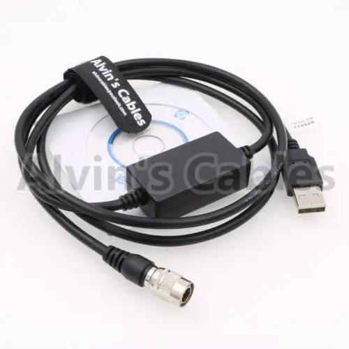Hirose 6 Pin Male to Total Station USB Data Cable for Sokkia Topcon for Windows7 and Windows8