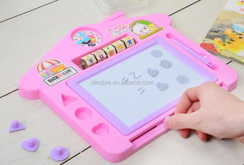 Latest Arrival Kids Stationery Colorful Magnetic Drawing Board Plastic for Kids Blue Pink CN;ZHE DUCKEY Unisex 5703 64