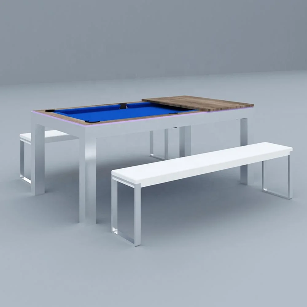 Good quality dining pool table 7ft 8ft 9ft Solid Wood or with metal leg