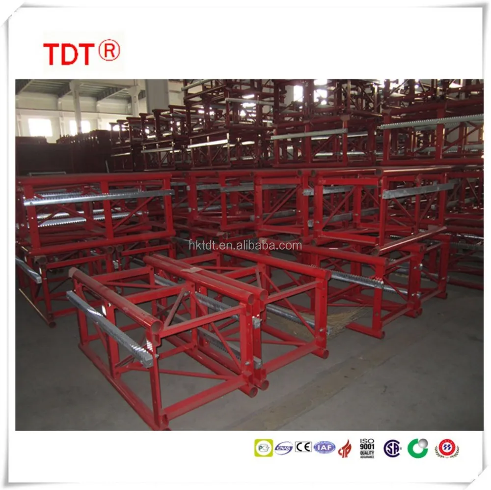Building hoist mast section with rack and pinion,Outdoor elevator construction parts