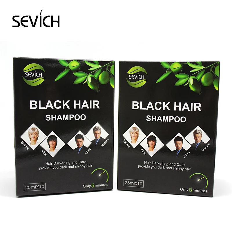 Beauty salon product hair color natural instant black hair shampoo For Grey Hair