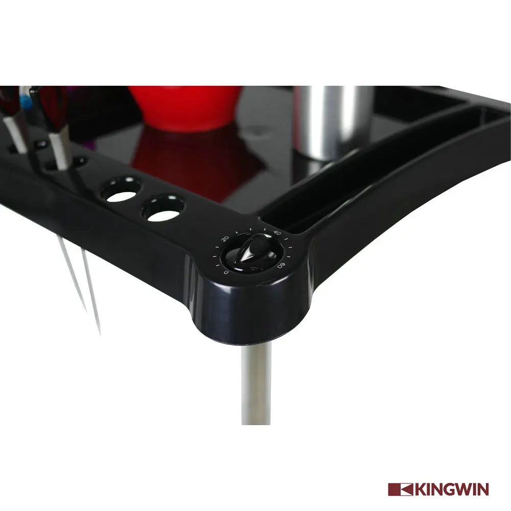 Durable Black Salon Service Tray