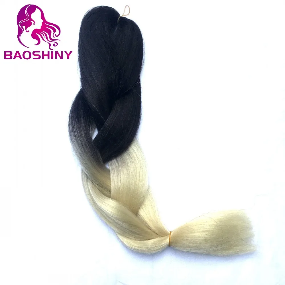 Jumbo Braiding Hair Two Colored Jumbo Braiding Hair Black+Dark Blue