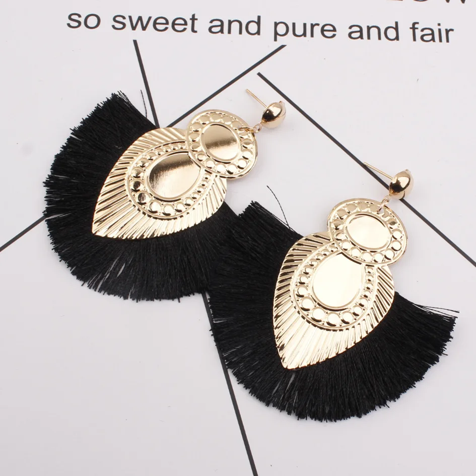 New tassel earrings boho fashion retro bird earrings exaggerated ethnic style girl earrings