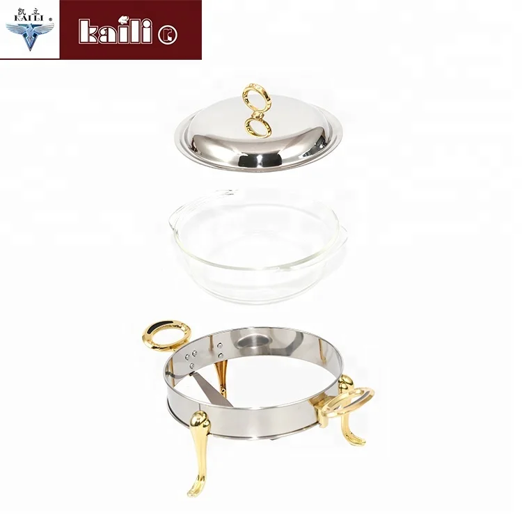 Hotel restaurant round design buffet server dish chafing