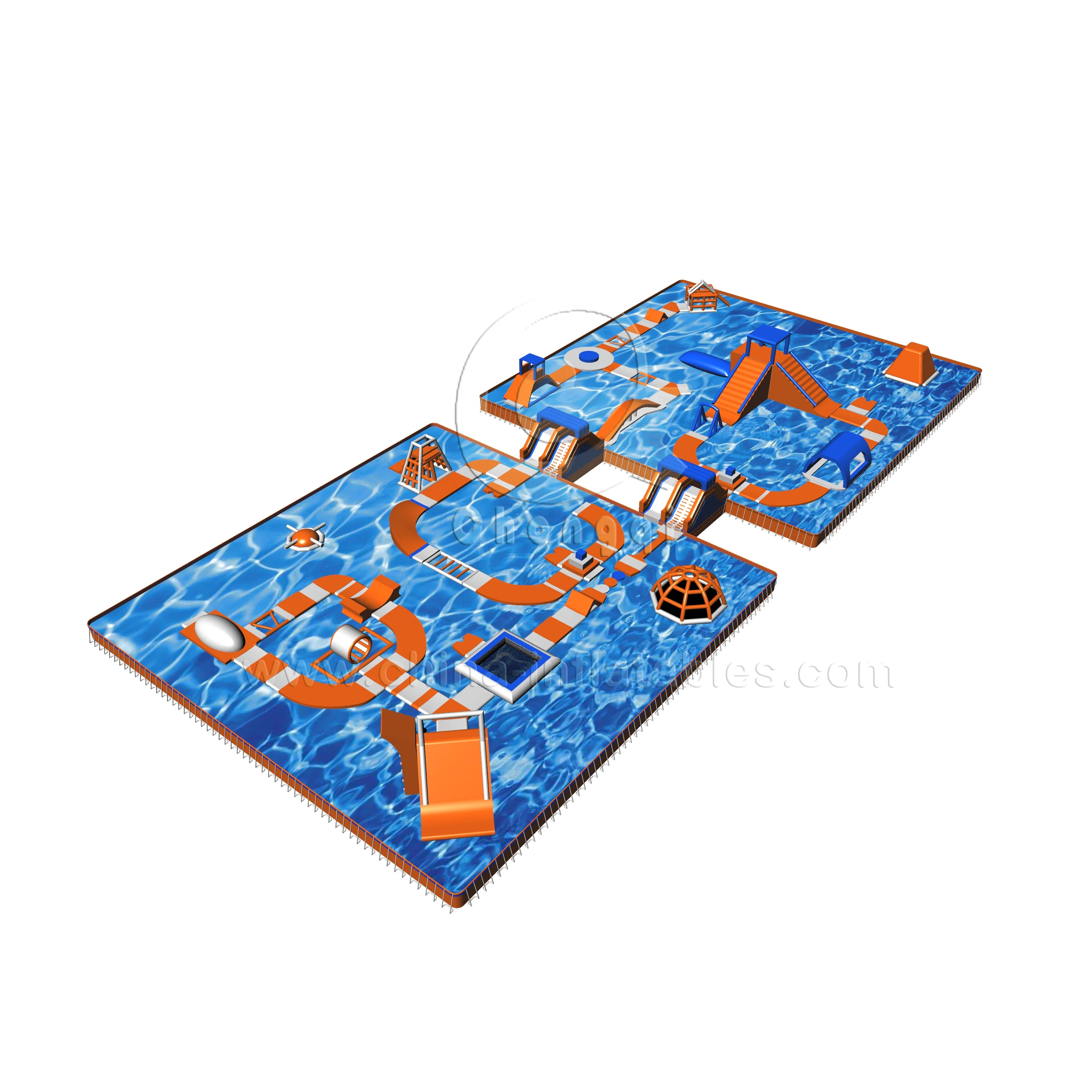 parque acuatico obstaculo inflable parque acuatico con piscina metal