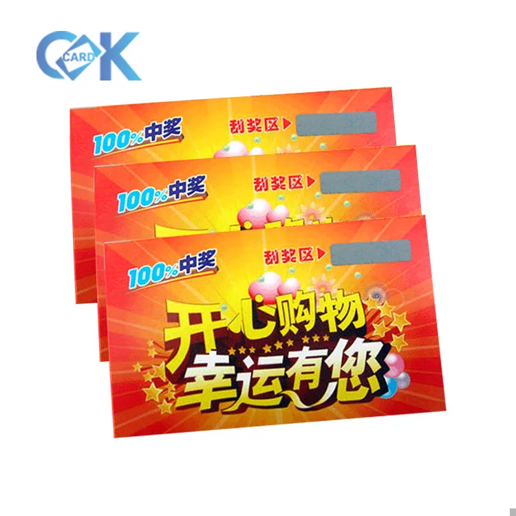 
Hot selling plastic scratch off sticker phone card with best price~ 