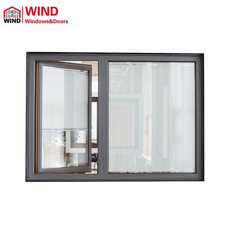 Remote control  electrical  Automatic  blind  in glass  aluminum wood windows