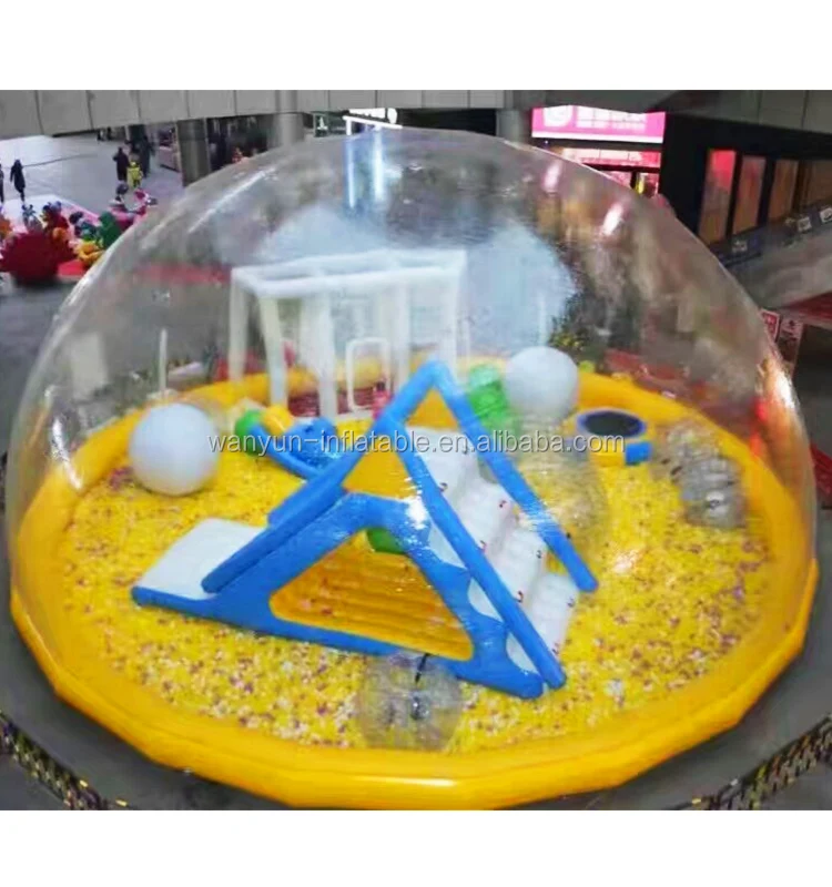 Inflatable transparent bubble tent soft playground, ball pool for kids rental, play center