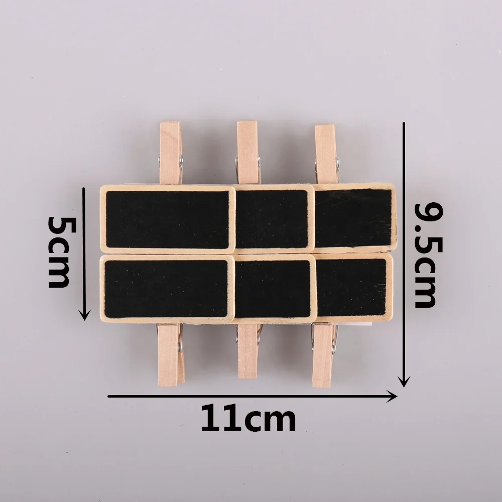 wood blackboard peg Message Photo Note Memo Wedding Table Numbers  Clips Mini Blackboard Clip