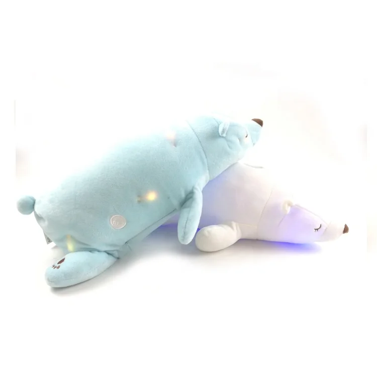 
Factory Decorative Cartoon Super Soft Plush Stuffed Led Lying Toy Bear 