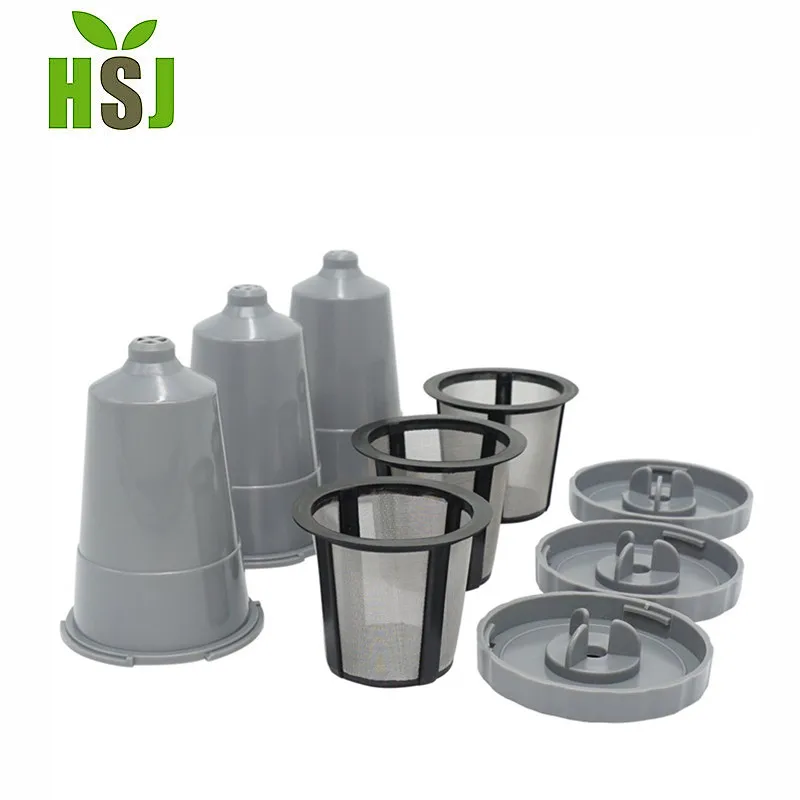 Многоразовый кофейный фильтр золотистого цвета, наборы маленьких и цветных фильтров k-cup