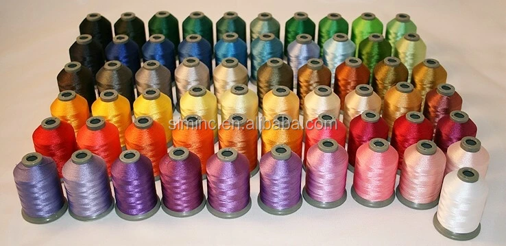 
Hot Selling 61 Brother Colors Polyester Embroidery Thread 120D/2 1000M Each for Brother Machine 
