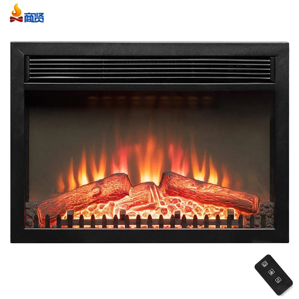 28 inch indoor 3d led flame remote control insert chimenea fireplace elektrisch inbouw haard