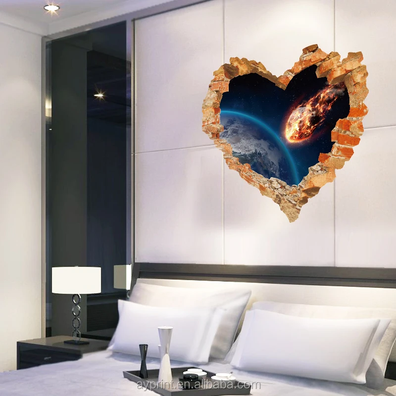 
SK63001 3D Meteor Earth Universe Removable Wall Sticker 