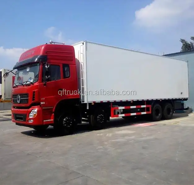 Dongfeng 8x4 12 Wheeler 30 Ton Refrigerator Van Box Truck for Fish and Meat