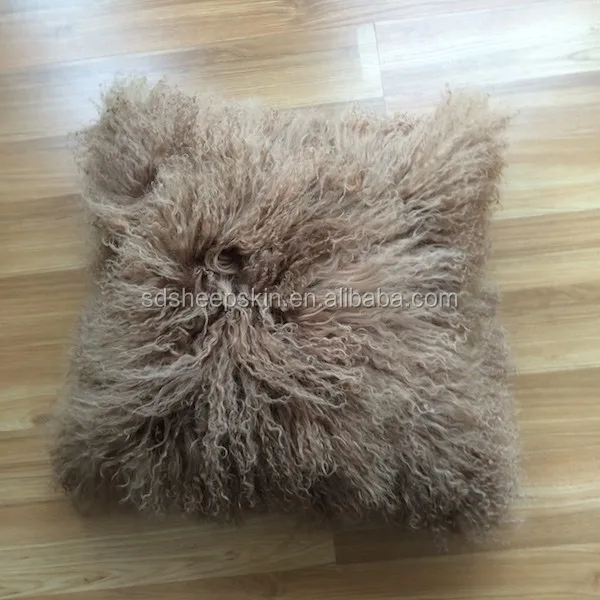 Mongolian sheep Fur Pillow New Real Tibet cushion