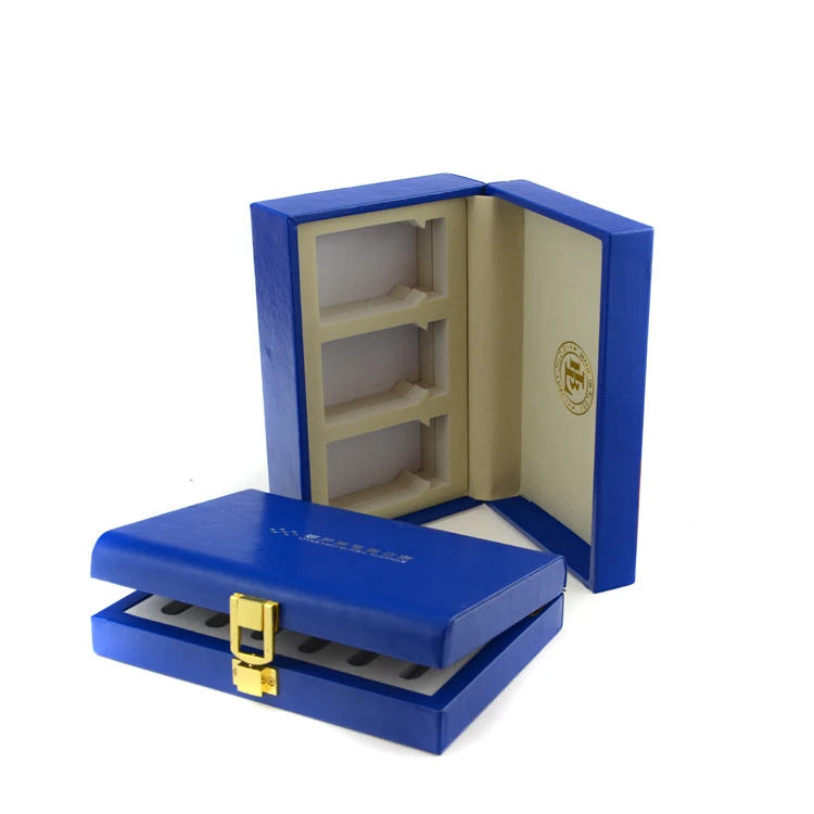 Wholesale custom hard cardboard box packaging navy blue gift boxes