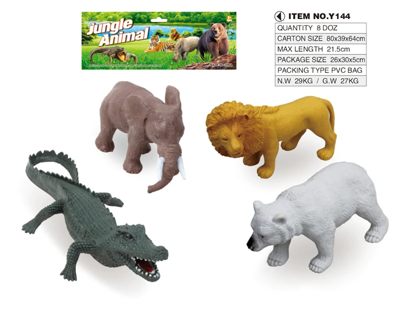 Wholesale cheap plastic zoo animals simulation farm/wild animal for kid