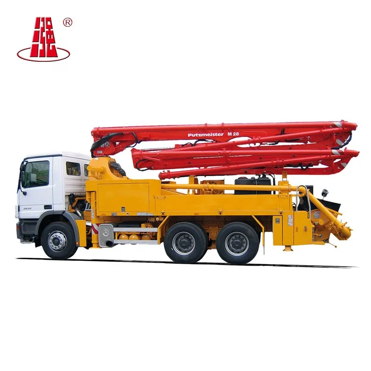 SANQ 30m 32m 36m 37m Truck Mounted Concrete Line Pump  Concrete Boom Pump Truck