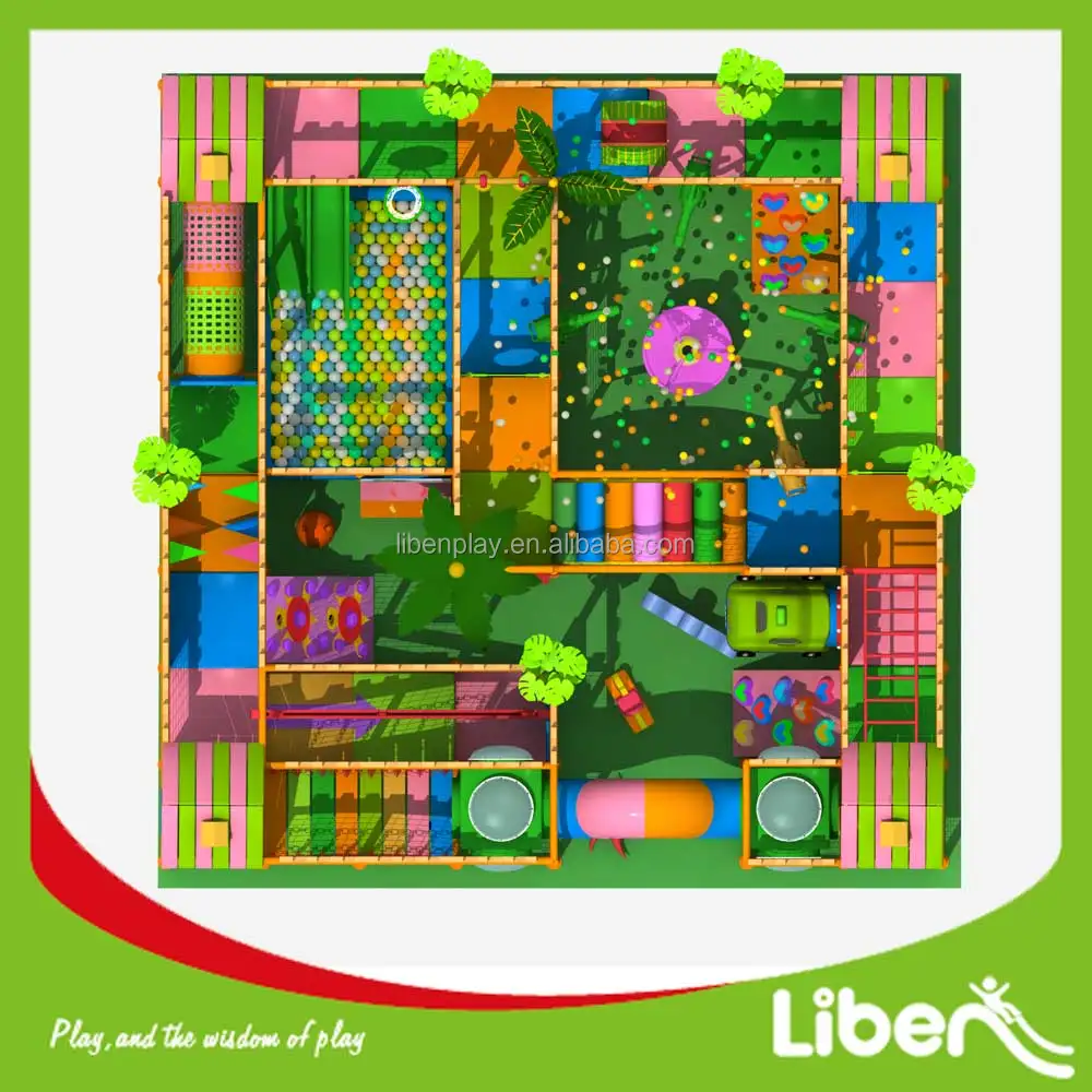 
Children Plastic Indoor Soft Play Area for Birthday Party 