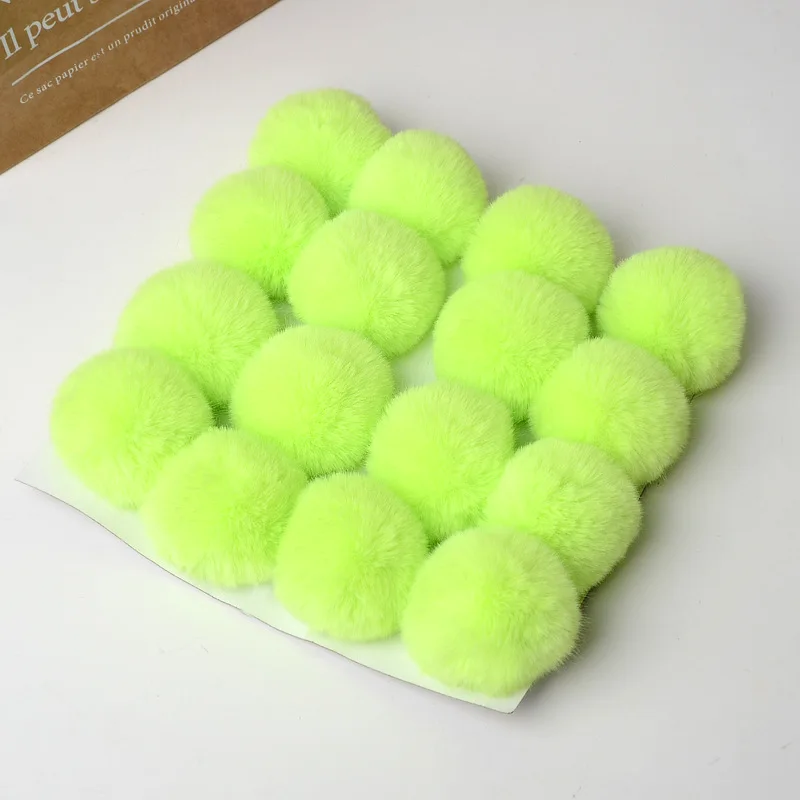 China Supplierartificialfur 8cmlongor shorthairplush faux fur pom pom fake furball Imitation rabbit hair ball  Wool ball