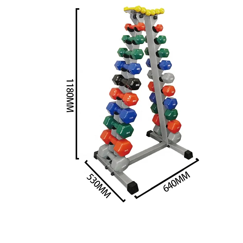 Cheap home use 10pairs Vertical Dumbbell Rack
