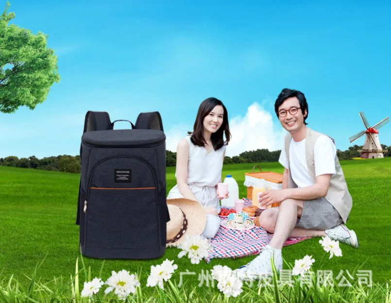 New double shoulder red wine package waterproof lunch Cooler  bag for  picnic large capacity thermal insulation bag.