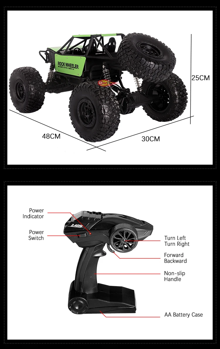 New Designed Proportional High Speed Mad Racing Big Wheels Radio Control Rock Climbing 1/8 RC Car 4WD