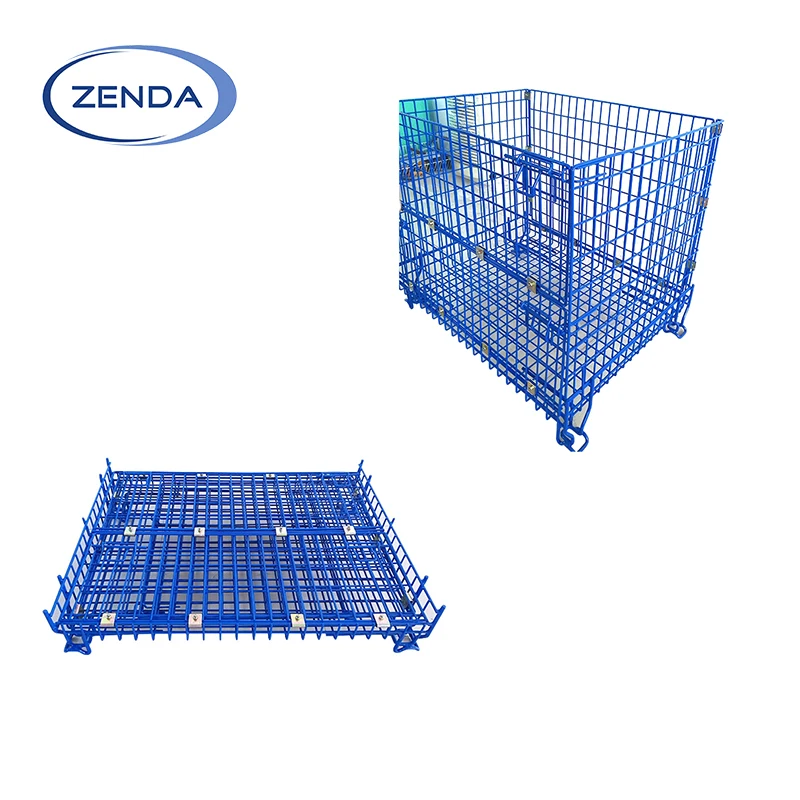 Металлическая клетка для хранения проволочная сетка контейнер с поддоном