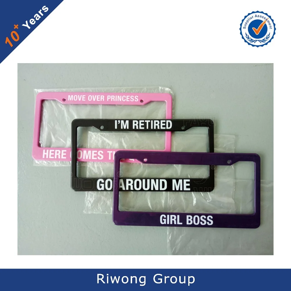 USA plastic license frame car number plate holder