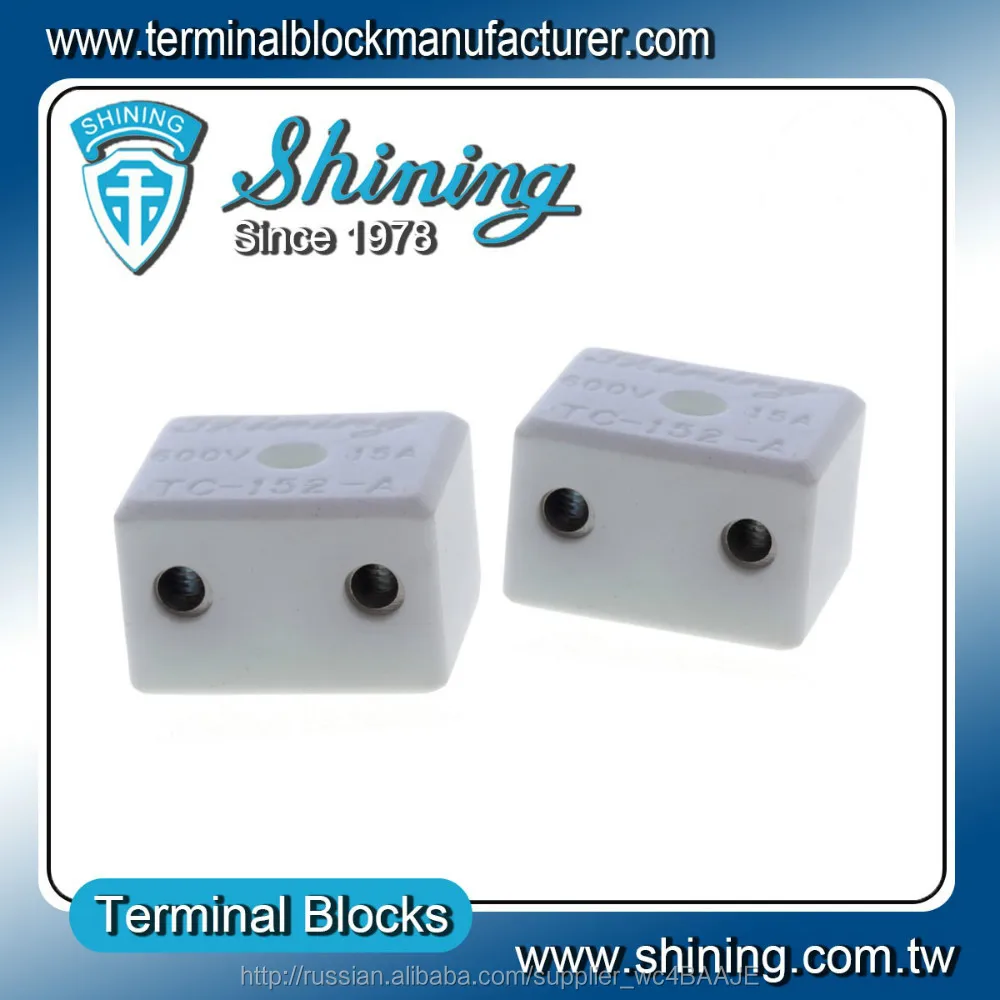 TC-152-A 15A 2 Pin Фарфор Керамический Клеммный Блок