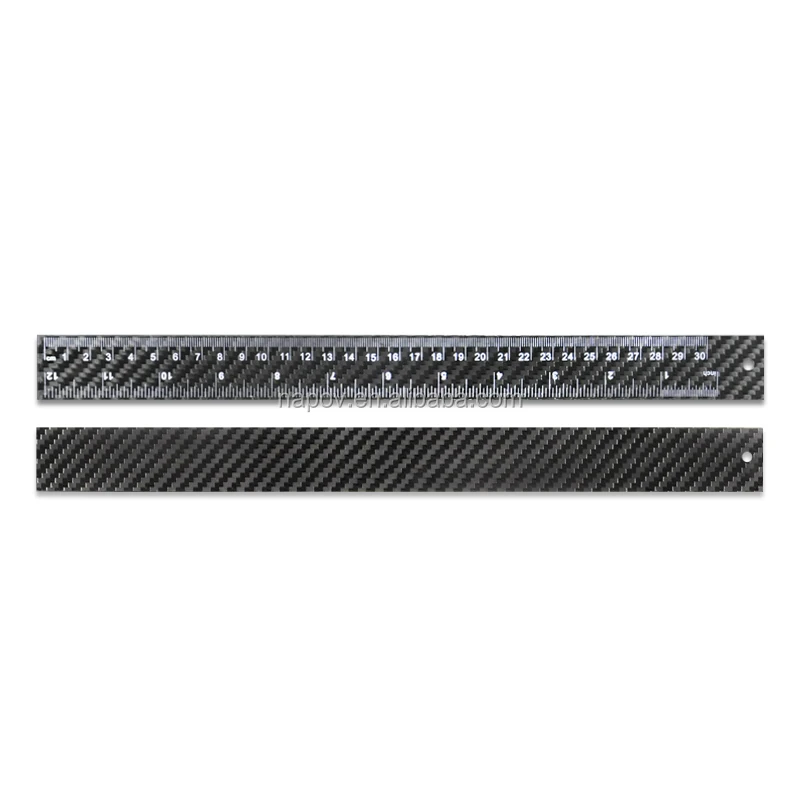 Double Side Measuring Tool Carbon Fiber Ruler with CM Scale Stationery Rulers