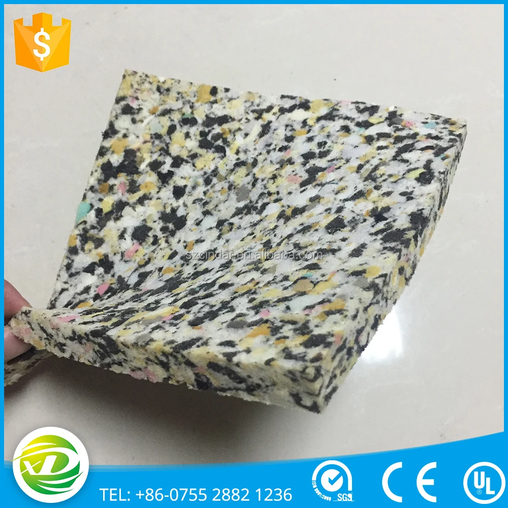 shenzhen cheap customized rebonded foam sheet for mattress and furniture
