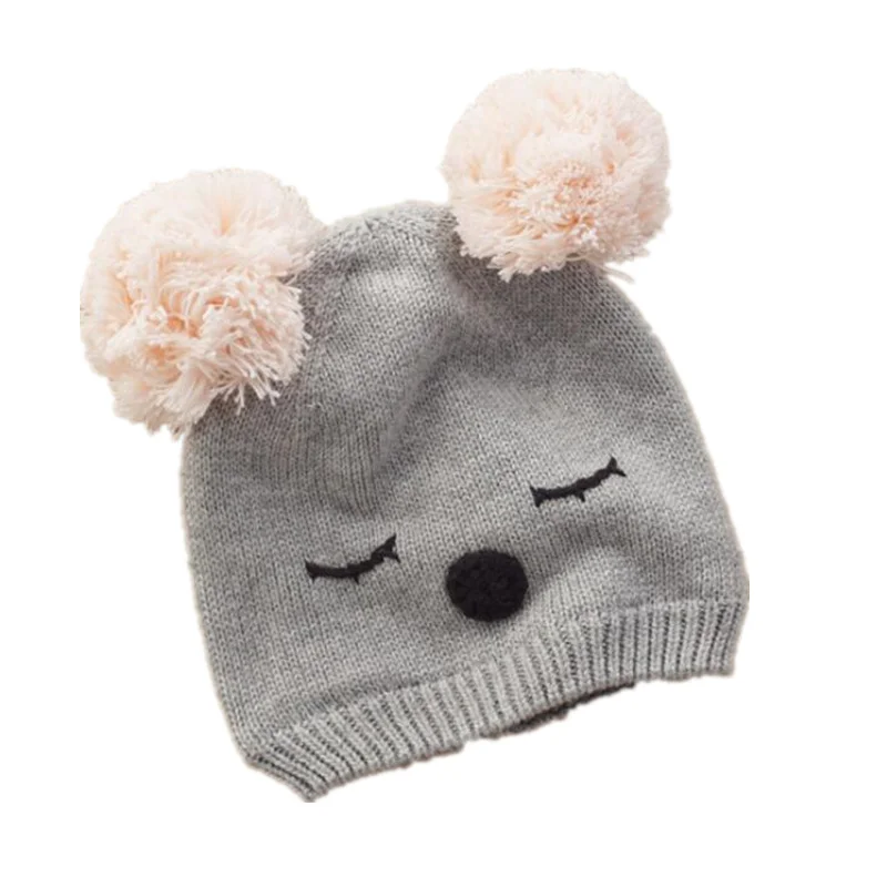 Knit Kids Hats Custom Animal Ears Design Fancy Cute Hats For Baby Girls