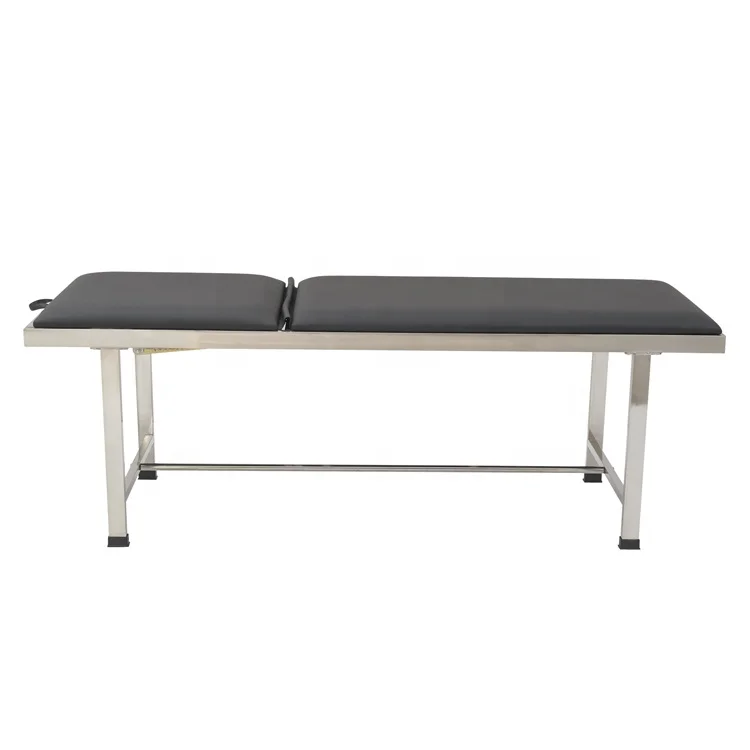 Medical First Aid Room Basic Fixed Height Back Adjustable Stainless Steel Patient Examination Couch Bed CY-C111S