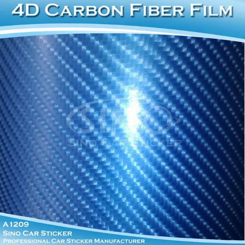 ювелирные изделия голубой/жемчужно-синий 4d углеродного волокна автомобиля фильм наклейка с воздушный пузырь свободной 1.52x30m