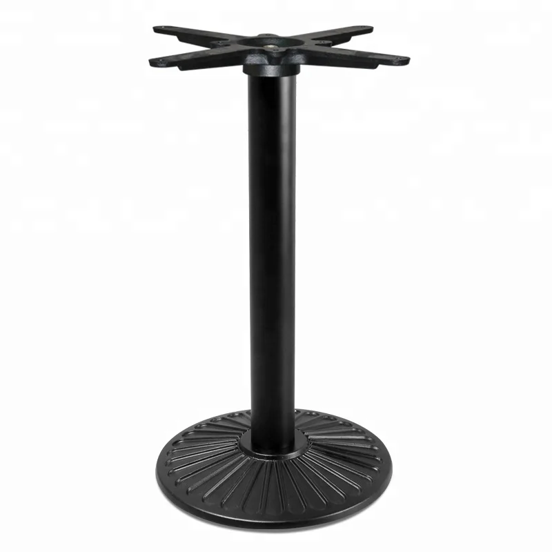 
Conventional Recommendation Black Color Powder Coated Cast Legs Iron Restaurant Table Base With Large Flat Bottom 