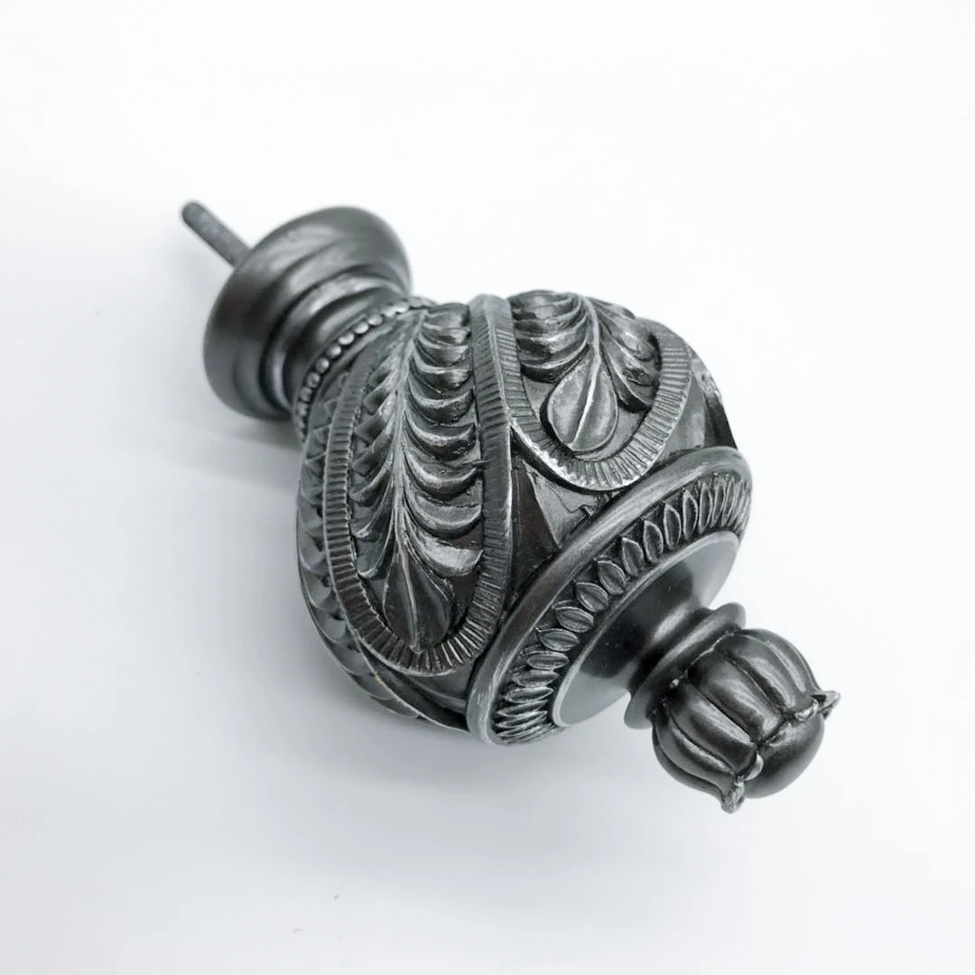 Home Decoration Curtain pole Finials With Special Shape, Plastic Curtain Finials