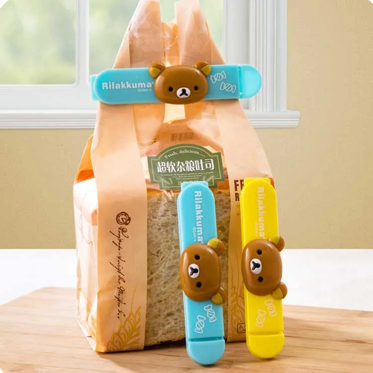 Hot Selling 2pcs Rilakkuma Plastic Food Bag Clip