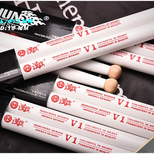 Custom White semi-gloss lacquer finished Snare Drumsticks