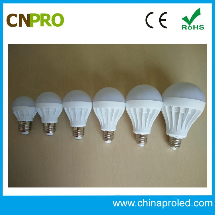 Cheap wholesale plastic e27 e14 b22 led bulb light 9wAC160-280v 2 years warranty