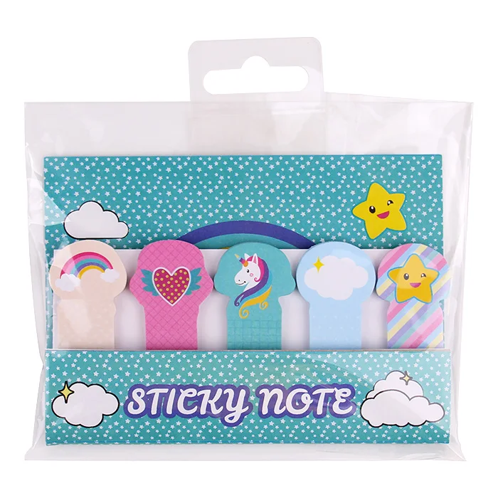 Licheng CBT54 Unicorn Sticky Note, BTS Novelty Shaped Sticky Note Sheet