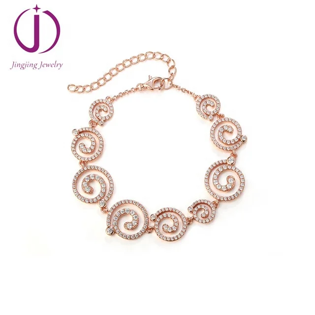 wholesale unique gift custom Fashion products collections women 925 sterling silver colorful crystal bracelets jewelry factory