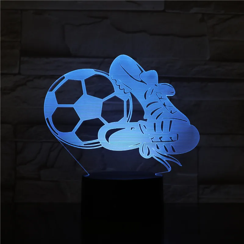 KS 3D-3225 creative gift Food ball 3d led illusion night light  3d lamp black base with 7 colors RGB for Christmas gift