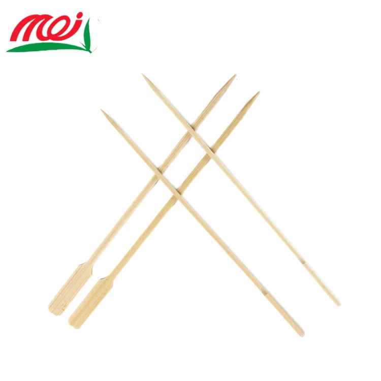 
Chinese eco-friendly hand made bbq racket shape bamboo skewer 