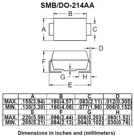 1А диод 10BQ100 SMD выпрямитель