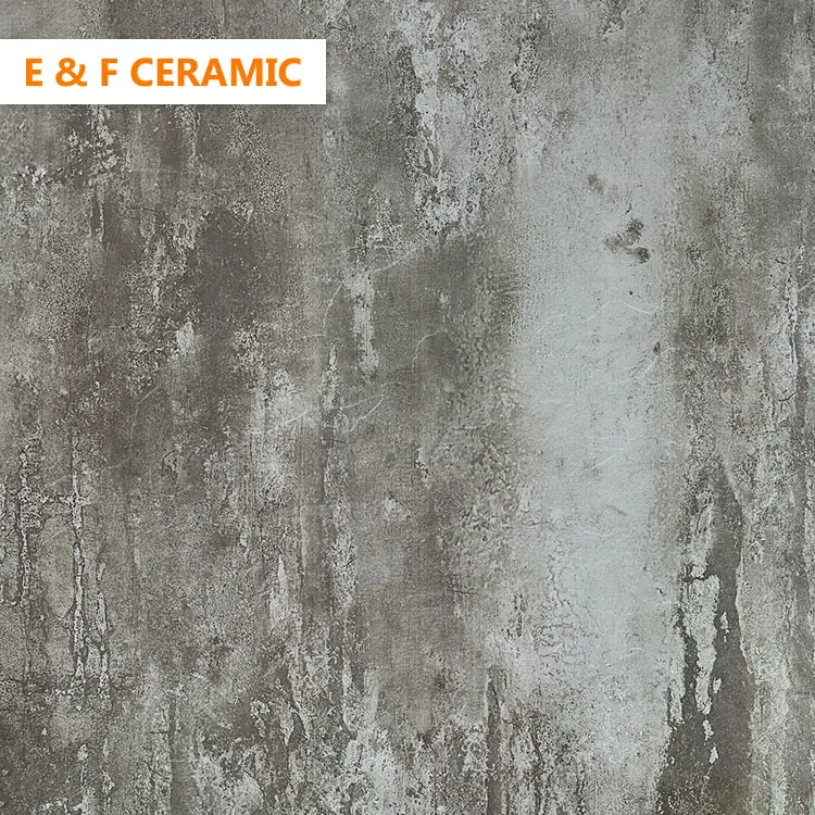 
School bathroom water absorbent non slip rustic floor wall tiles 600x600mm long lasting matte Deep gray rust ceramic wall tile 